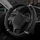 Road Comforts Leather Steering Wheel Cover Made with PVC Leather AntiSlip Universal Fit 14 12 inches to 15 inches Black