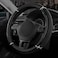 Road Comforts Leather Steering Wheel Cover Made with PVC Leather AntiSlip Universal Fit 14 12 inches to 15 inches Black
