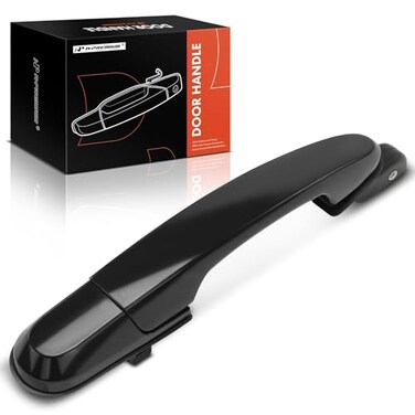 A-Premium APremium Rear Driver Side Exterior Door Handle Compatible with Hyundai Tucson 2005 2006 2007 2008 2009 Primed Black Replace 836502E020 836502E020CA