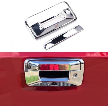 AUCERAMIC Chrome Tailgate Door Handle Cover Fit for 20142018 GMC Sierra 1500 2500HD 3500HD Chevy Silverado 1500 2500HD 3500HD with Keyhole and Camera Hole