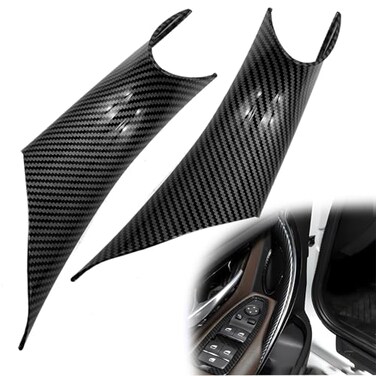 CmeRto ABS Interior Door Panel Handle Covers Left Front and Right Front Compatible with BMW 320328330335M3 20122018 BMW 428 435M4 20142017 Carbon Fiber Black