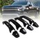 GXARTS 4PCS Glossy Black Door Handle Overlay Covers with 2 Smart Key Hole Compatible with Chevy Silverado GMC Sierra 2020 2021
