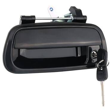 Osompar Exterior Tailgate Handle with Key Lock Cylinder Compatible with 20002006 Toyota Tundra Replaces 690900C010 690900C030C0 Smooth Black Liftgate Latch Assembly 80867 TO1915111