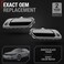 T1A Exterior Front Driver and Passenger Door Handle Replacement Compatible with 19972001 Toyota Camry Smooth Black Plastic OEM 6922033040 6922033041 69220AA010 69220YC030 79426