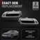 T1A Exterior Front Driver and Passenger Door Handle Replacement Compatible with 19972001 Toyota Camry Smooth Black Plastic OEM 6922033040 6922033041 69220AA010 69220YC030 79426