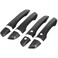 X AUTOHAUX 4pcs ABS Exterior Door Handle Trim Cover with Smart Keyhole 10th Gen for Honda Civic 2016 2017 2018 2019 2020 2021 with Smart Keyhole Carbon Fiber Pattern Black