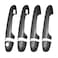 X AUTOHAUX 8pcs ABS Carbon Fiber Pattern Exterior Side Door Handle Cover Trim for Toyota Tacoma 20162021 Black Smart Key Outer Door Handle Cover Decoration