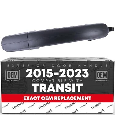 T1A Exterior Rear Passenger Sliding Door Handle Replacement Compatible with 20152023 Ford Transit Textured Black Plastic OEM BK2Z6126604A BK2Z61218B08A 97699