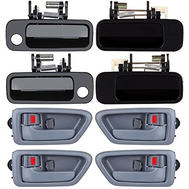 ECCPP Door Handles Exterior Interior Front Rear Driver Passenger Side for 1997 1998 1999 2000 2001 Camry8pcs