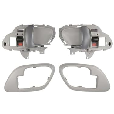 DSkoiph A Pair Interior Door Handle wBezel Kit Replacement 15708043 15708044 Compatible with 19952002 Chevy Chevrolet GMC Truck C1500 C2500 C3500 K1500 K2500 K3500 Suburban Tahoe Yukon Gray