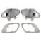 DSkoiph A Pair Interior Door Handle wBezel Kit Replacement 15708043 15708044 Compatible with 19952002 Chevy Chevrolet GMC Truck C1500 C2500 C3500 K1500 K2500 K3500 Suburban Tahoe Yukon Gray