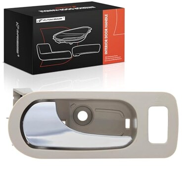 A-Premium APremium Front Left Driver Side Interior Door Handle Compatible with Buick Allure 20052009 Lacrosse 20052009 Beige Housing with Zinc Chrome Lever Replace 15257305