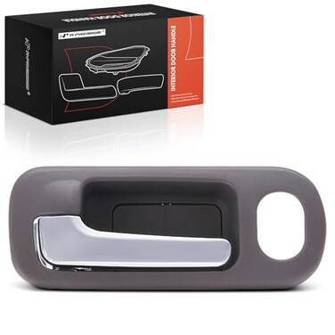 A-Premium APremium Front Left Driver Side Interior Door Handle with Lock Hole Compatible with Honda Civic 2001 2002 2003 2004 2005 Sedan Brown Housing with Chrome Lever Replace 72161S5AA21ZB