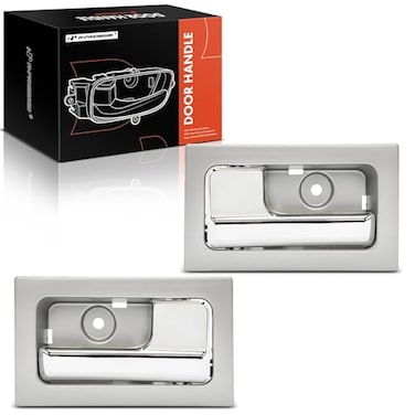 A-Premium APremium Inside Interior Door Handles Compatible with Ford F150 F150 20092014 Chrome Lever Platinum Housing 2PC Set Front or Rear Side Replace 9L3Z1522600CB 9L3Z1522601CB