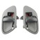 AUTOKAY Interior Inside Door Handle with Bezel LH RH Pair Set for Chevy C1500 Truck for Cadillac for GMC Replaces 15708043 15708044 15708079 15708080 Gray