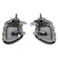 AUTOKAY Interior Inside Door Handle with Bezel LH RH Pair Set for Chevy C1500 Truck for Cadillac for GMC Replaces 15708043 15708044 15708079 15708080 Gray