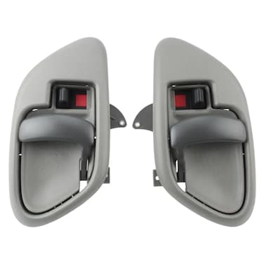 AUTOKAY Interior Inside Door Handle with Bezel LH RH Pair Set for Chevy C1500 Truck for Cadillac for GMC Replaces 15708043 15708044 15708079 15708080 Gray