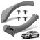 AUTOKAY Passenger Side Front Right Inner Interior Door Panel Handle and Door Pull Outer Trim Cover Armrest Bracket for BMW 3 Series Gray