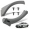 AUTOKAY Passenger Side Front Right Inner Interior Door Panel Handle and Door Pull Outer Trim Cover Armrest Bracket for BMW 3 Series Gray