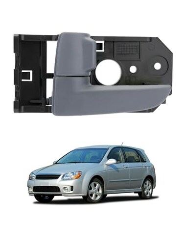 Gledewen Driver Door Handle Compatible with 20042009 Kia Spectra 20052009 Kia Spectra5 Gray Front or Rear Left Interior Handle Replace 826102F000GW KI1352117 Inside Handle Door Part
