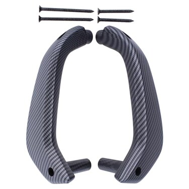 MOTOKU Carbon Fiber ABS Pair Interior Door Pull Handle for Ford Fiesta 20112020 Front Left Driver and Right Passenger Side Manual Windows Models