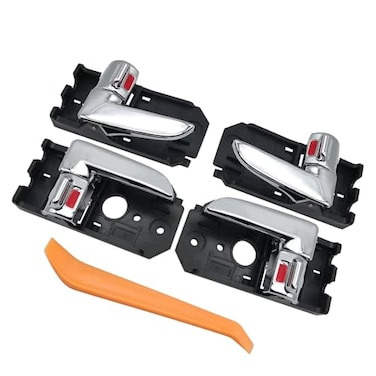 NewYall Chrome Front Rear Interior Door Handles Set for Kia Spectra 20042009 Spectra5 20052009 Inside Left Driver and Right Passenger Side 826102F020 826202F020