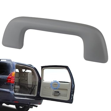 Osompar Interior Rear Door Assist Handle with Clip PlugLight Gray Compatible with Lexus GX470 2003 2004 2005 2006 2007 2008 2009 Replaces 7461013011B1 7461213010B1