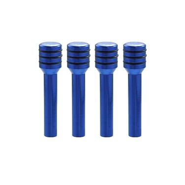X AUTOHAUX 4pcs Car Door Lock Knobs Interior Door Lock Knob Aluminum Alloy Inner Door Lock Pull Pins Universal for Vehicles with Hole Diameter of M4x07mm Thread Blue