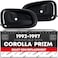 T1A Interior Front or Rear Driver and Passenger Door Handle Replacement Set Compatible with 19931996 Chevrolet Geo Prizm Gray Plastic OEM 6920612130G 6920512130G