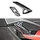 Justautotrim Carbon Fiber Look Interior Door Handle molding Cover Trims Accessories for 2014 2015 2016 2017 2018 Chevrolet Corvette C7