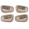NPAUTO Interior Front Rear Door Handles Driver Passenger Side Pair Replacement for 1998 1999 2000 2001 2002 Toyota Corolla Chevy Prizm Manual Lock BeigeTan