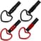 Frienda 4 Pieces JDM Heart Shaped Car Handle Straps Drift Charm Rear Bumper Warning Ring Decor Subway Bus Broken Heart Handle for Car Interior Black and RedBlack Red