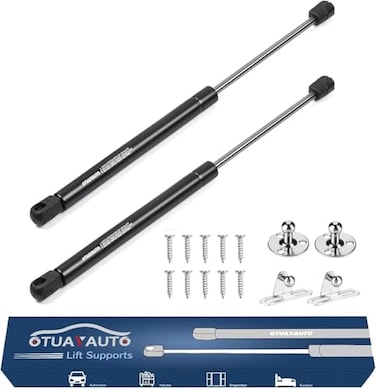 OTUAYAUTO 10 inch Gas Sturts 100N225Lbs Universal Lift Support with Mounting Brackets for Tool Box Shock RV Door Truck Cap Hydraulic Door Hinge Cabinet Camper Shell 2PCS