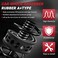 AICARS Shock Absorber Spring Rubber Coil Spring Booster Cushion Car Bumper Buffer Power Cushion Black A Type Pack of 2