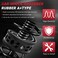 AICARS Shock Absorber Spring Rubber Coil Spring Booster Cushion Car Bumper Buffer Power Cushion Black A Type Pack of 2