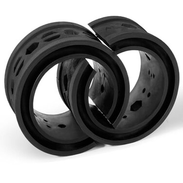 AICARS Shock Absorber Spring Rubber Coil Spring Booster Cushion Car Bumper Buffer Power Cushion Black A Type Pack of 2