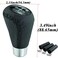 Abfer Shifter Knob 5 Speed Leather Car Gear Stick Shifting Knobs Shift Lever for Most Manual Transmission Vehicle Truck Black