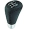 Abfer Shifter Knob 5 Speed Leather Car Gear Stick Shifting Knobs Shift Lever for Most Manual Transmission Vehicle Truck Black