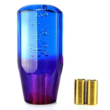 CYDZSW Automatic Gear Shift KnobCrystal Shifter Boot KnobsUniversal Cool Car Accessories BluePurple10CM