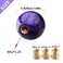 Lotcesfun Shift knob Round Ball Marble Style Universal for Manual Automatic Vehicles with 3 adapters Purple