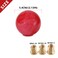 Lotcesfun Shift knob Round Ball Marble Style Universal for Manual Automatic Vehicles with 3 adapters red