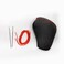SUNBREATH Compatible with DIY Genuine Leather Gear Shift Knob Cover Interior Accessories Protective Decoration for Toyota Corolla 2018 2017 2016 2015 2014 Black with Red Stitches