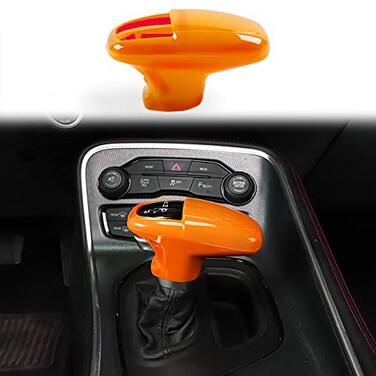 Voodonala for Challenger Charger ABS Gear Shift Shifter Knobs Cover Trim for 20152024 Dodge Challenger Charger Interior Accessories 20182024 Durango Orange 3pcs