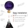 WENJTP Marble Style Round Ball Shift Knob Universal Fit for 5 6 Speed ManualAutomatic Vehicles with 3 Adapters HTRACING Purple