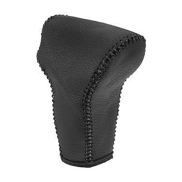 X AUTOHAUX Black Car Interior Faux Leather Gear Shifter Shift Knob Cover Transmission Shift Boot Lever for Honda CRV 20172021 Black Stitches