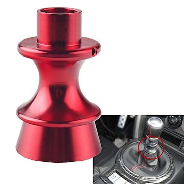 DEWHEL JDM Manual Performance Billet Aluminum Gear Shift Knob Reverse Lockout Lever Red Compatible with BRZ Toyota FT86 GT86 Scion FRS