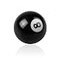 RASNONE RASNAUTO 8 Ball Shift Knob Manual Gear Shift Lever Round Ball with 3 Adapters Black Acrylic M12125