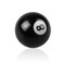 RASNONE RASNAUTO 8 Ball Shift Knob Manual Gear Shift Lever Round Ball with 3 Adapters Black Acrylic M12125