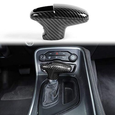 Voodonala for Challenger Charger ABS Carbon Fiber Gear Shift Shifter Knobs Cover Trim for 20152026 Dodge Challenger Charger 20182026 Durango Interior Accessories 3pcs