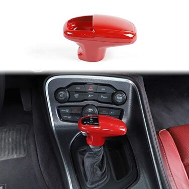 Voodonala for Challenger Charger ABS Gear Shift Shifter Knobs Cover Trim for 20152024 Dodge Challenger Charger Interior Accessories 20182024 Durango ABS Red 3pcs